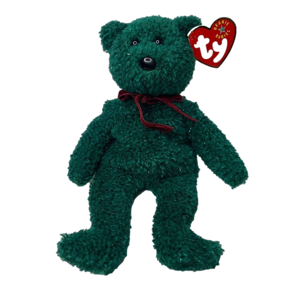 TY Beanie Babies - 2001 Holiday Teddy - 4395 Original Teddy Bear Christmas Plush